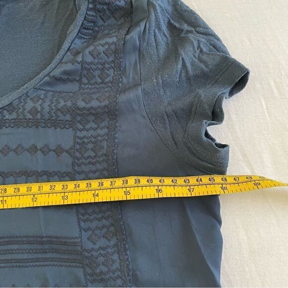 Mamalicious European Brand Maternity T Shirt Indigo Aztec Pattern Size S - Picture 10 of 12